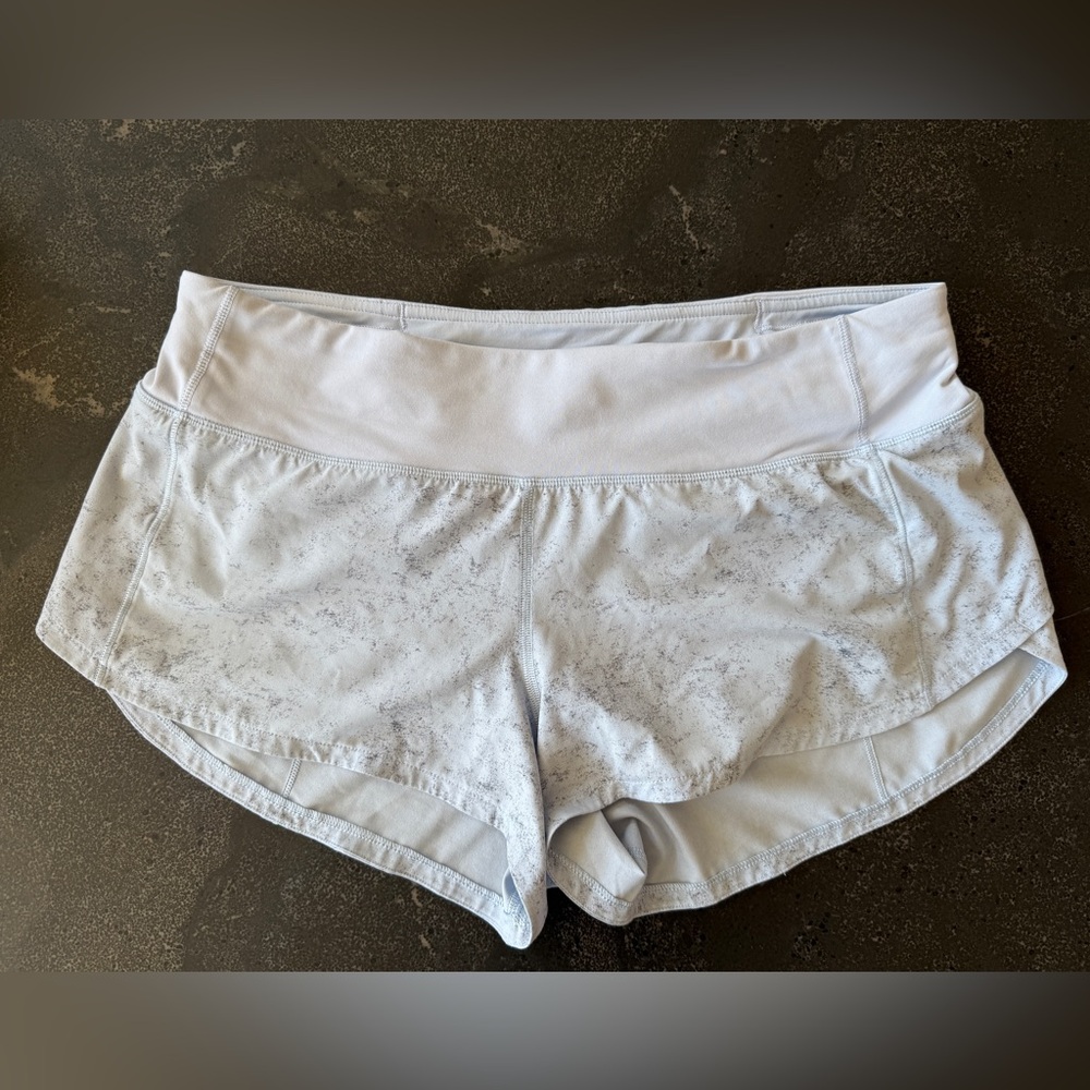 Lululemon Speed Up Low-Rise Lined Short Gravel Dust Pastel Blue Multi